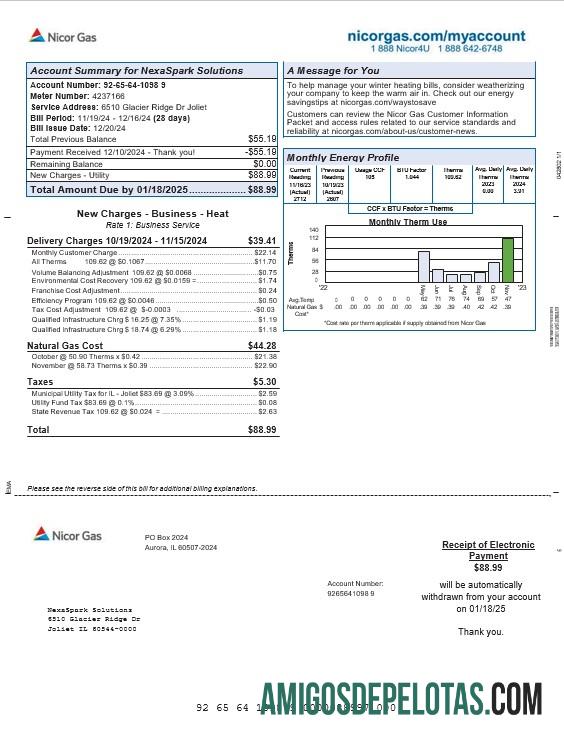 realista Modelo de projeto de lei de serviços públicos do distrito regional de esgoto do nordeste dos EUA em Ohio e modelo em PDF